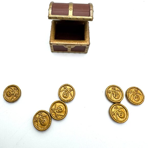 Re-Ment 2007 Set 7 Miniature Pirate Ship Treasure Chest Coins Sword Ladder - Picture 4 of 7